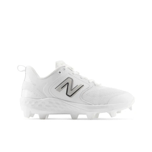 New Balance PL3000 V6 Moulded Cleats - White - D Fit