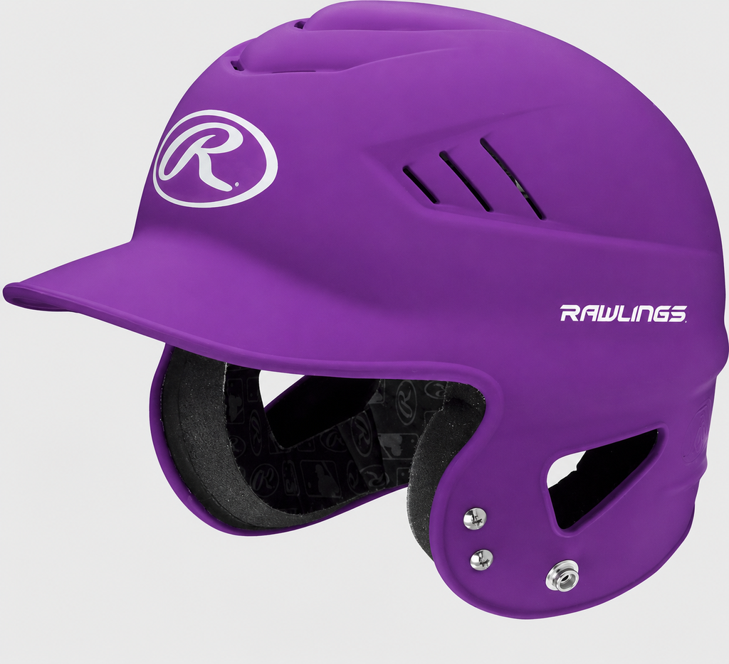 Rawlings Coolflo Batting Helmet - One Size Fits Most - Matte Purple