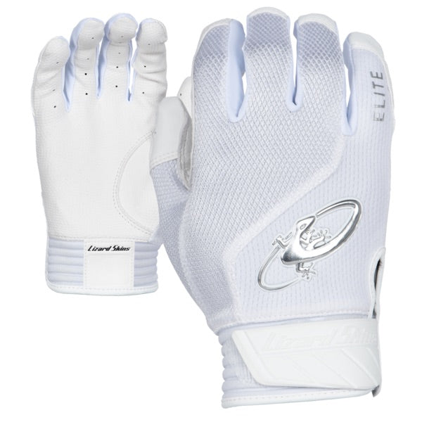 Lizard Skin Komodo ELITE V2 Batting Gloves - White - Large