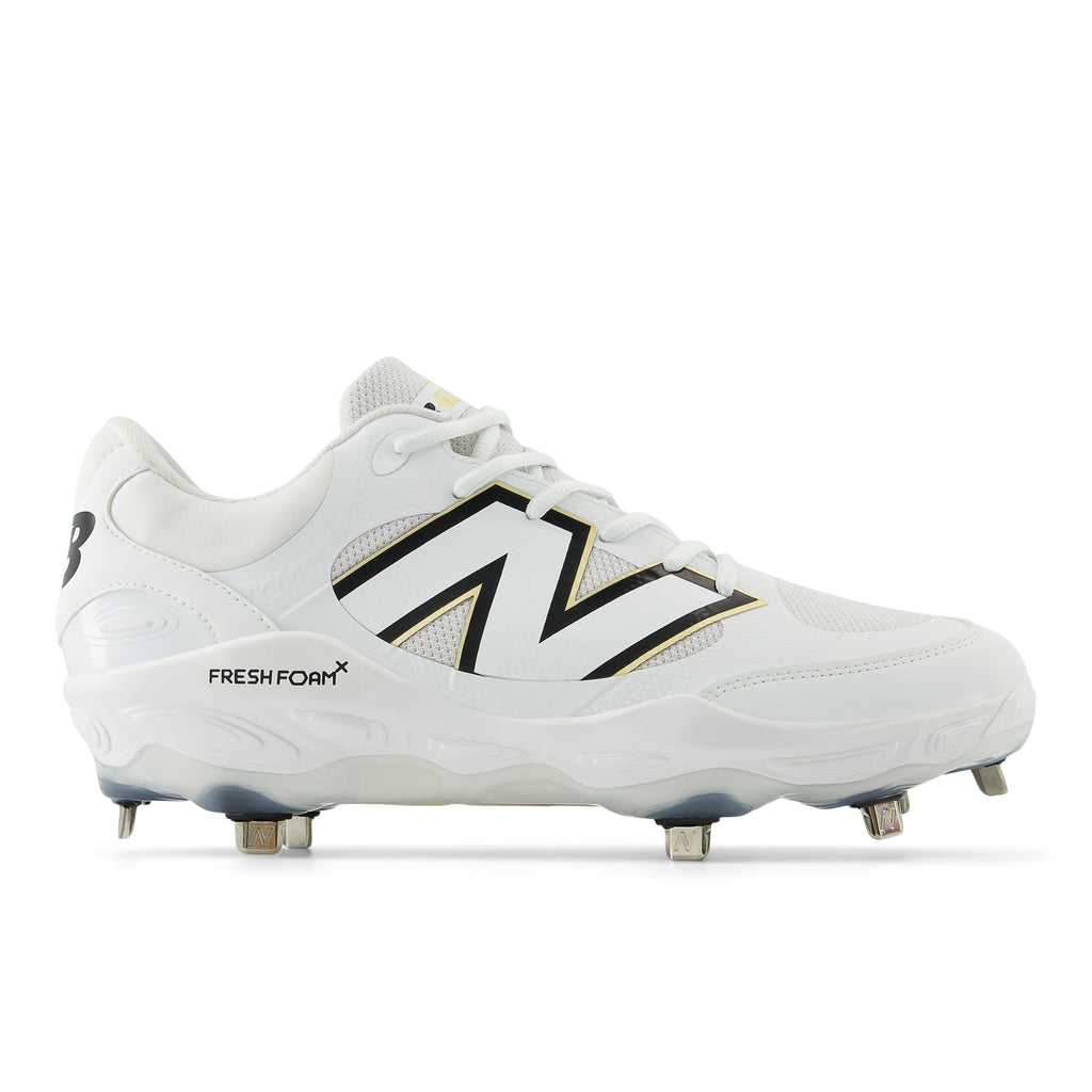 New Balance L3000 V7 Metal Cleats - White - D Fit