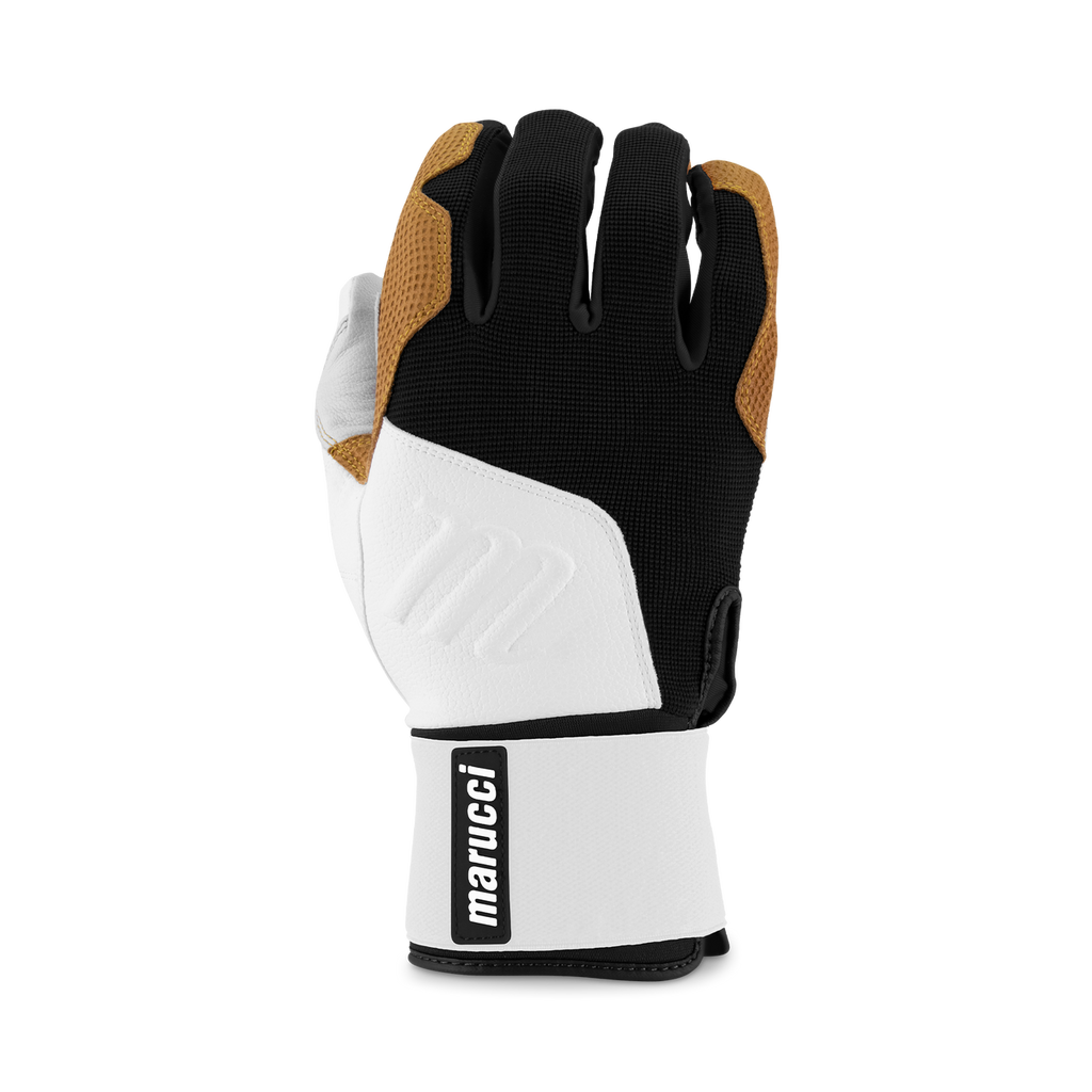 Marucci Blacksmith Full Wrap Batting Gloves - 2 Extra Large - Black
