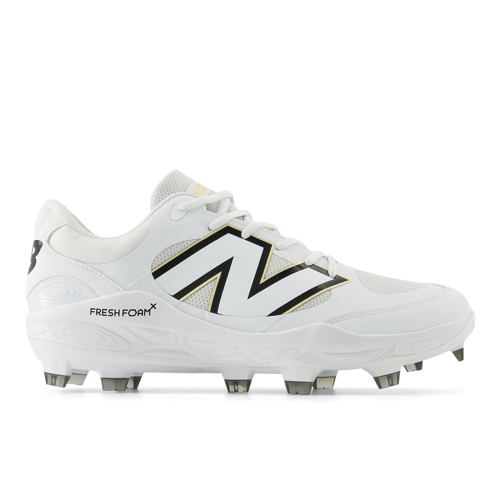 New Balance PL3000 V7 Moulded Cleats - White - D Fit