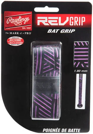 Rawlings RevGrip Bat Grip Black/Purple - 1.8mm