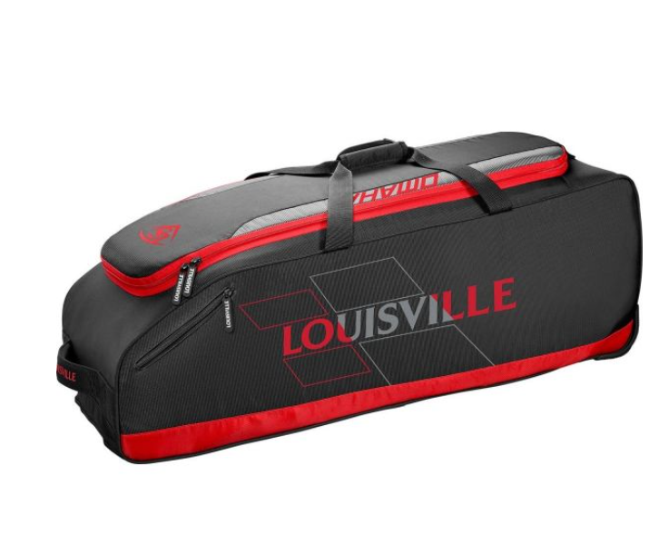 Louisville Slugger Omaha Rig Wheeled Bag - Red