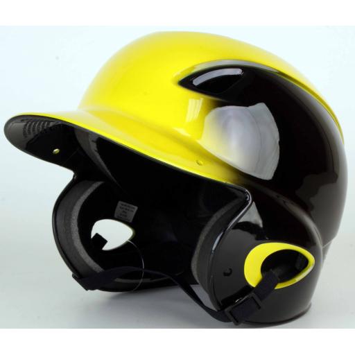 MVP Tee Ball Adjustable Gloss Black/Yellow Batters Helmet