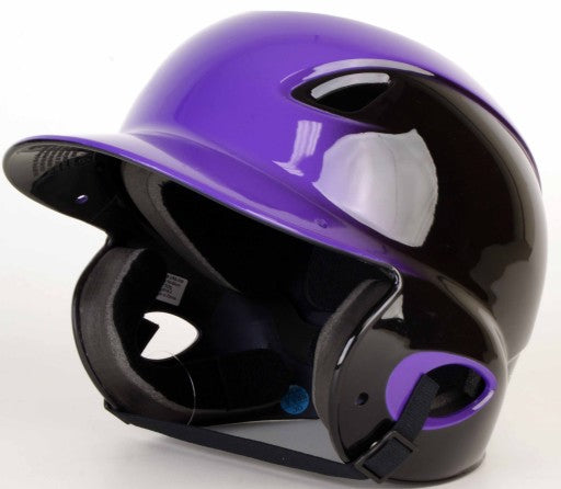 MVP Tee Ball Adjustable Gloss Black/Purple Batters Helmet