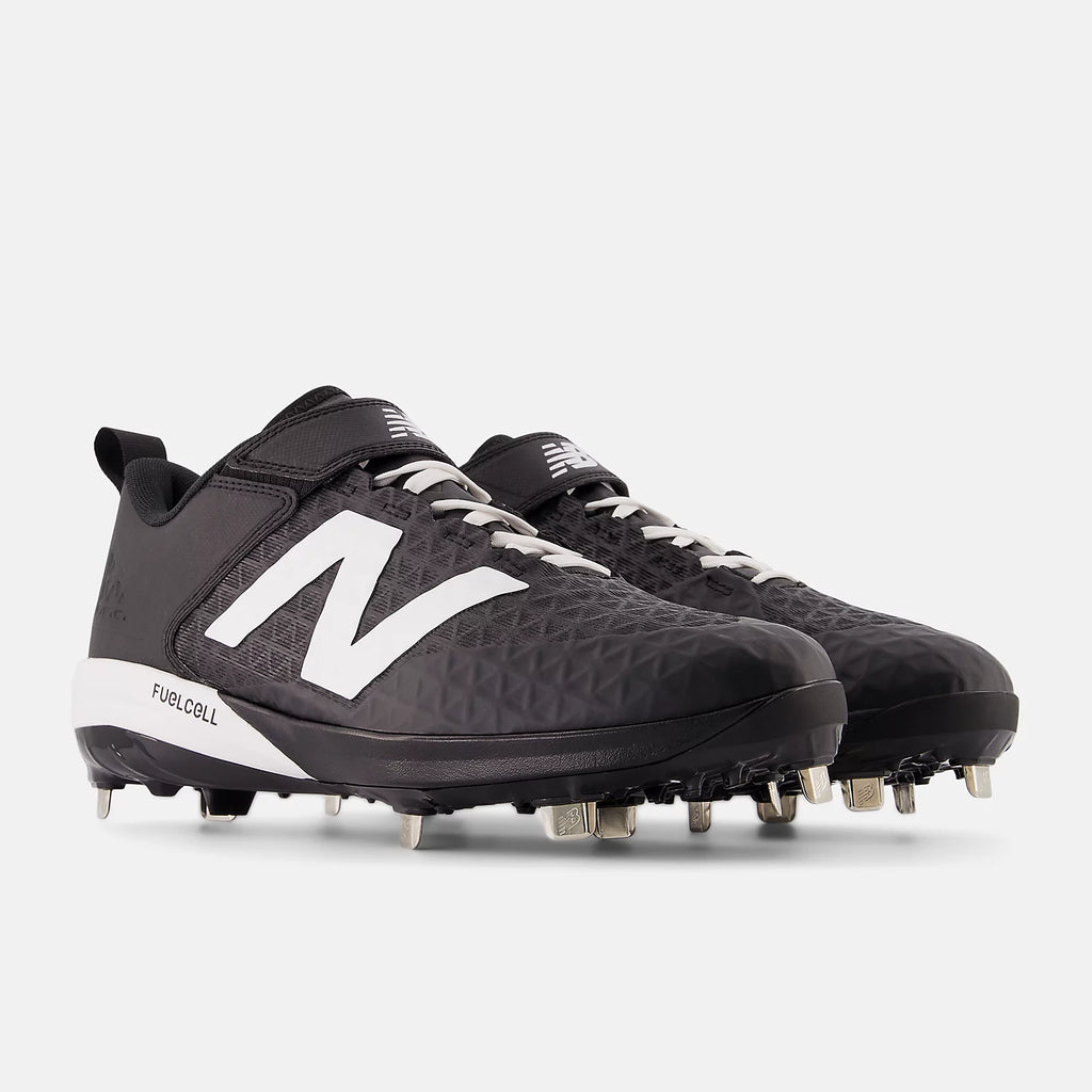 New Balance L4040 V8 Metal Cleats - Black - EE Fit