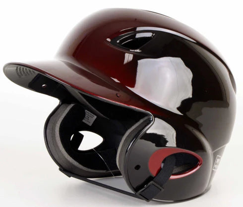 MVP Tee Ball Adjustable Gloss Black/Maroon Batters Helmet