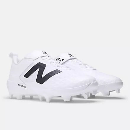New Balance PL4040W V8 Moulded Cleats - White - D Fit