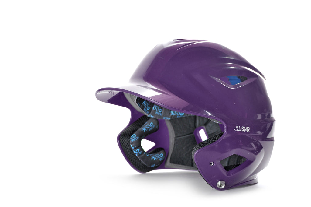 All Star Adult System 7 Fitted Solid Colour Batters Helmet - PURPLE - Large