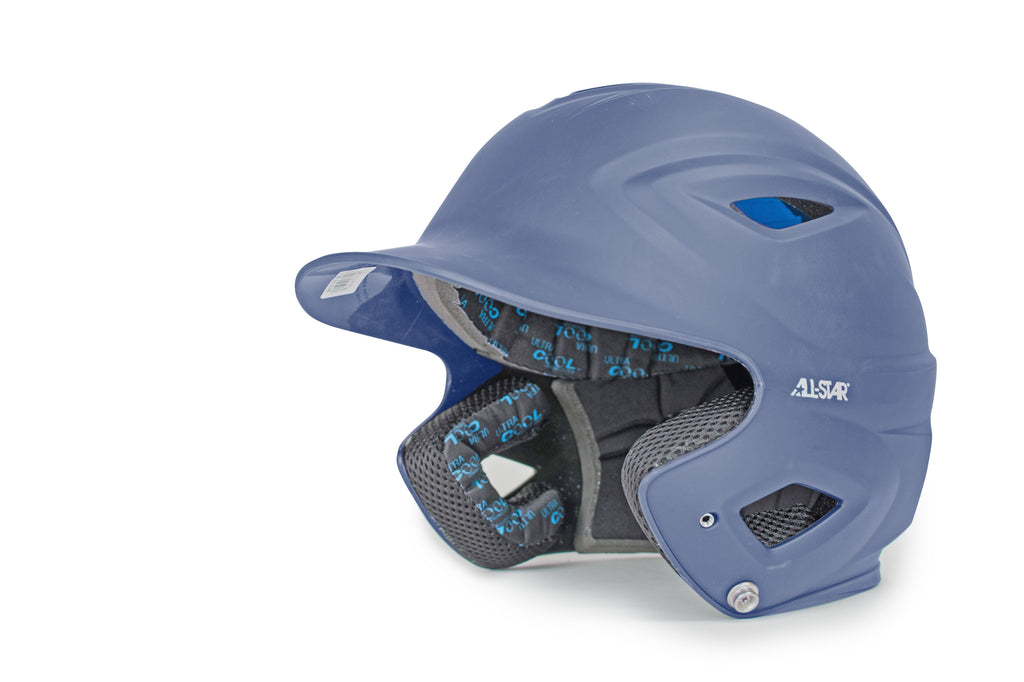 All Star Adult System 7 Fitted Solid Colour Batters Helmet - MATTE NAVY - Large