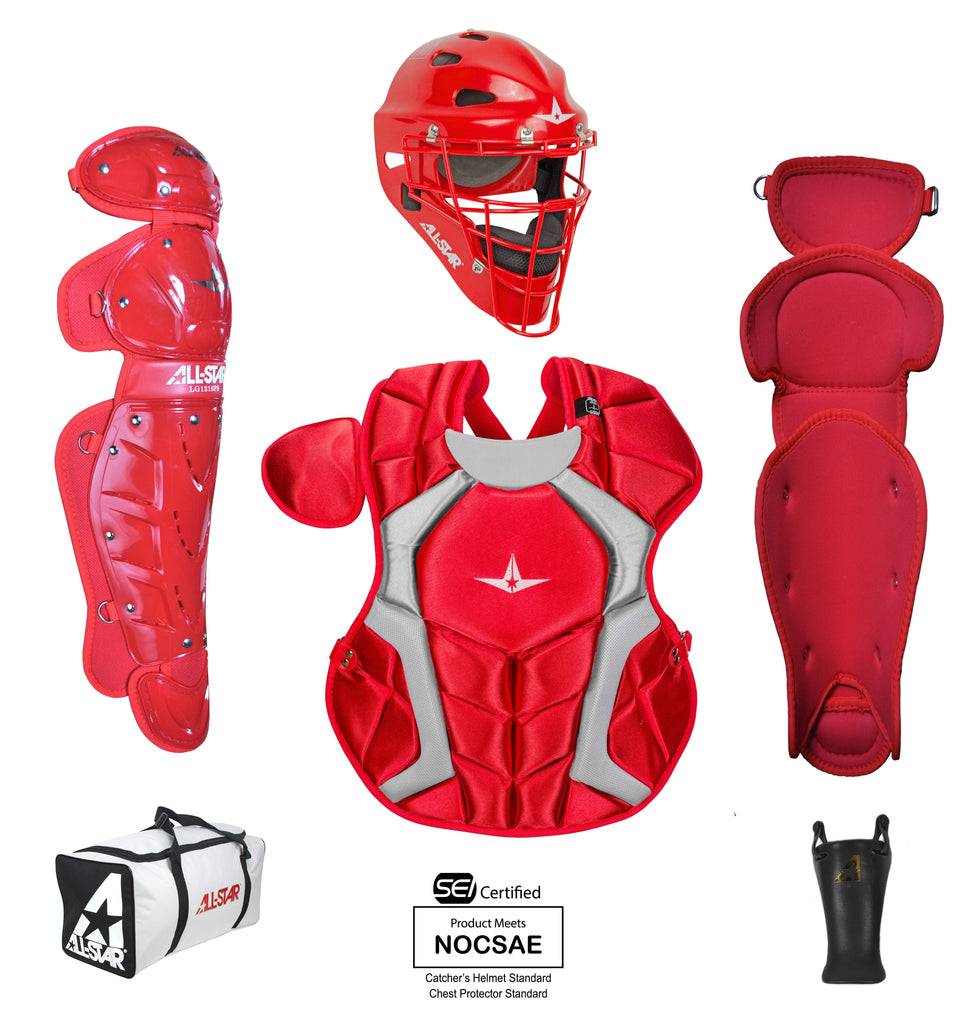 Certified NOCSAE 7-9 Player Series - Catchers Set - Red