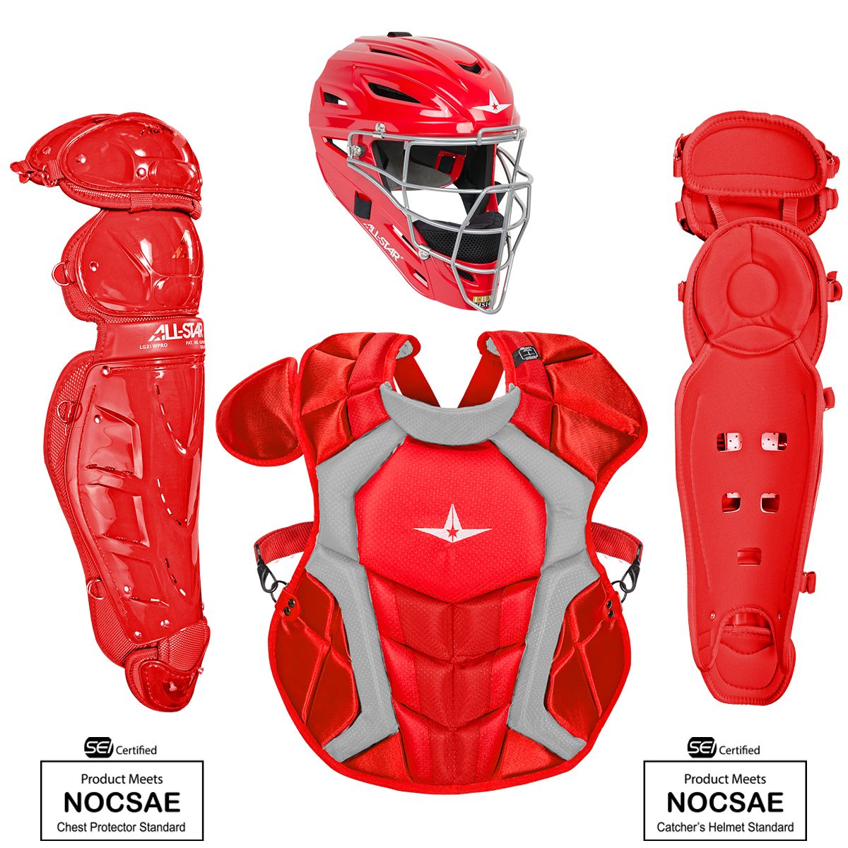 All Star CKPRO4 Classic Professional Catchers Set Red