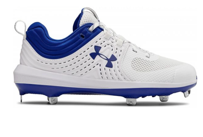 Under Armour Women's Glyde Steel - Metal Cleats - White Royal