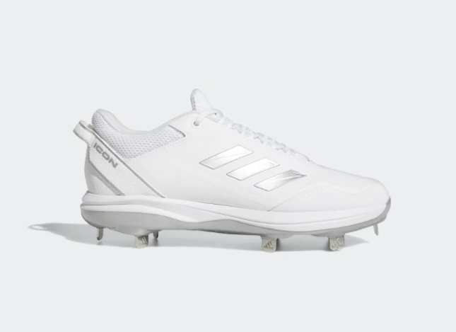 ADIDAS Icon 7 Metal Cleats - White Silver - US 9