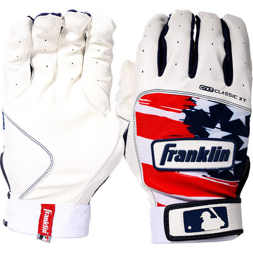 Franklin Classic XT Batting Gloves - Youth Large - Red White Blue