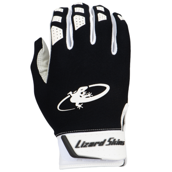 Lizard Skin Komodo V2 Batting Gloves - Jet Black - Youth Medium